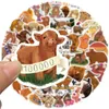 50st s￶ta Highland Cattle Animal Stickers f￶r barn ton￥ringar vinyl vattent￤tt klisterm￤rke f￶r b￤rbar dator st￶tf￥ngare skateboard vatten flaskor datortelefon az105-fx