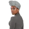 Lenços Chenkio Women39s Turbante Padrão Africano Nó Headwrap Beanie PreTied Bonnet Chemo Cap Perda de Cabelo Chapéu Hijab Undercap Jer3331924