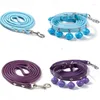 Conjunto de arnés y correa para collares de perro, collar de campana de Color sólido para exteriores para las cuatro estaciones, suministros resistentes al desgaste para Schnauzer