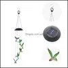 Gartendekorationen Solarenergie Schmetterling Pendellampen LED Colorf Gradient Exquisite Geschenk Windbell Lampe Schönheit Kreativ mit unterschiedlichen Dheko