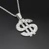 De creatieve overdreven overdreven hangende ketting van mannen en vrouwen ingelegde Rhinestone hiphop dollar-bord sleutelbeen ketens