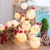 Stringhe Decorazioni natalizie Pupazzo di neve LED String Light 10 LED Decorazioni per la casa Luci notturne Colorful Eye-lantern