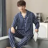 Męska odzież sutowa jesień Silk Sibajame Sets Satin Satin Cardigan Pajamas Męskie ubrania domowe Pijama Hombre Loungewear 4xl