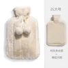 New Double Handle Hot Water Bag Large Cute Warmer Plush Rubber Warm Water Bags