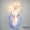 Strings Fairy Light Garland LED Colorful Feather Wind Chimes Shell Pendant Valentine's Bedroom Decor Wedding Party Holiday Decoration