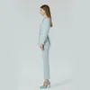 Terno feminino Slim 2022 Autumn Novo terno formal de duas peças de peito duplo