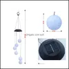 Gartendekorationen Solarenergie Schmetterling Pendellampen LED Colorf Gradient Exquisite Geschenk Windbell Lampe Schönheit Kreativ mit unterschiedlichen Dheko