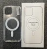 Transparent genomskinlig akryl magnetiskt stötsäkra telefonfodral för iPhone 14 13 12 11 Pro Max Mini XR XS X 8 7 Plus med detaljhandelspaket Kompatibel Magsafe trådlös laddare