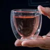 Bicchieri da vino 2-18 pezzi Tazza in vetro borosilicato a doppia parete resistente al calore Tè Latte Succo Caffè Tazza d'acqua Bar Articoli e bevande Regalo Creatività