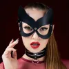 Kosmetyki seksowna zabawka skórzana maska ​​dziewczyna cosplay maskarada na halloween karnawałowy impreza erotyczna s bdsm bondage gier fetysz