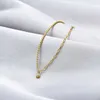 Bracelet de luxe coréen pour femmes cadeau de mariage couleur or 925 chaîne en argent Bracelets Bracelets bijoux 021