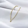 Braccialetto di lusso coreano per le donne Regalo di nozze Colore oro 925 Braccialetti a catena in argento Braccialetti Gioielli 021