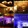 Saiten Weihnachtsbeleuchtung LED Girlande Vorhang Eiszapfen String für Straßengirlande Garten im Freien dekorative Hochzeit Fee