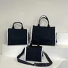 Terug met ontwerper De Tote Square Bag Dames Handvierkante schoudertas Vierkante schoudertas Denim Leer Canvas Crossbody Winkelen Luxe mode Totes Vierkante tassen Zwart Roze