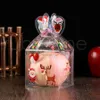 Geschenkverpackung PVC transparente Süßigkeitenbox Weihnachtsdekoration Geschenkbox und Verpackung des Weihnachtsmanns Santa Snowman Elch Renter Candy Apple Boxen