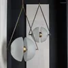 Hanglampen wit glazen ledverlichting bar keuken eetkamer hanglamp bedmide moderne lamp goud metaal