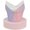 Tulip Gradient Color Lace Muffin Cake Cup Film anti-huile à haute température Dream Purple Muffin Paper Tray Wedding Celebration Cake Table Decoration 100 Packs CX220124