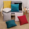 Kuddefodral Candy Color Cushion Cover Solid Throw Velvet Decorative Pillow Cases for Sofa Car Home Decor Kussenhoes 45x45