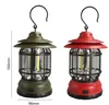 Portabel camping Lantern 3A Battery Cob Lamps Vintage Emergency Lamp Portable Outdoor Working Light Hanging Roof Lantern Lighting