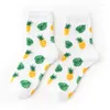 Chaussettes de sport Fruits tropicaux drôle citron avocat ananas cerise myrtille banane Unsex mi automne hiver coton course