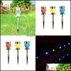 Garden Decorations Solar Lamps Led Changing 7 Color Transparent Diamond Shape Light Outdoor Garden Patio Lawn Lights Glow Decor Drop Dhhal