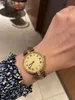 Vintage Zircon Quartz Watch Women Geometric Roman Number Wristwatch Female Brown Genuine Leather Watches Lady Clock Waterproof 30mm