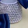 First Walkers Dollbling Personalizzato Baby Girl Bling Crystal Rhinestone Battesimo Scarpe Fascia personalizzata Colore argento Doccia Genere