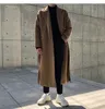 Men's Wool Blends Winter luxury Cardigans Trench Male Black Overcoat Coat Long Padding Clothes Jac Windbreaker For Men 221020