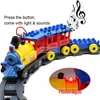 Marumine Battery Operated Duplo Train Blocks Toys with Light Sound Electric Building Bricks Railway Part Brithday Gift for Kids Q0624