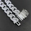 15 мм ширина T CZ Кубинская золотая цепная колье Связание 7/8 -дюймовое браслет модные украшения для мужчин женщин