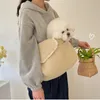 Köpek araba koltuğu kapaklar evcil taşıyıcı çanta şık tuval nefes alabilen yürüyüş kedi sırt çantası rahat ulaşım tote