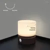 Luzes noturnas LED Light Stepless escurecimento USB Carregamento Smart Decoration Table Lamp para atmosfera de cabeceira em casa Lâmpadas de mesa do modo de cilindro