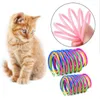 Cat Toys 4/8/16/20st Kattunge bred hållbar tung mätfjäder leksak färgglada fjädrar husdjur spiral intera