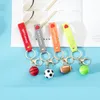 Porte-clés coupe du monde de Football, basket-ball, Baseball, sport en Silicone, pendentif Souvenir, cadeau