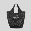 Marc Tote Bag Bolsos de noche Letras huecas Bolsa de asas de paja grande Moda Papel tejido Mujer Hombro Diseñador Bagsummer Playa Bolso Big Bali Diseñador Marcas 220526