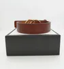 2023 Smooth leather belt luxury belts designer for women big buckle male chastity top fashion men whole 34 cm with box3328821