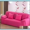 Stuhlhussen 1 2 3 4 Sitzer Sofa ER Spandex Modern Elastic Polyester Solid Couch Sliper Stuhl Möbelschutz Wohnzimmer Drop D Dh6FN