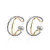 Hoop￶rh￤ngen Jade Angel Fashion Simple Gold Geometric M￶nster f￶r kvinnor Klassiska damer smycken f￶delsedagsfest g￥va