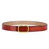 Women girl trendy fashion belt letter metal buckle belts simple pure color dress belt personality Top selling