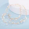 Headpieces Gold Pearl -kopstuk voor bruiloft hoofdtooi zilveren handgemaakte bruids hoofdband vrouwen feest haar stuk accessoires meisjes prom tiaras