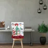 Krzesła obejmują Wesołych Świąt Świętego Sołowca Santa Claus Cover 2022 Dekoracje do domu ozdoby HOPAPEY Dekorat #T2P