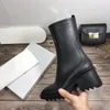 High heeled boots New women's fashion boots Luxury designer Martin shoes thick soled leather letters outdoor anti-skid warm zipper round head 36-40