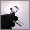 Vattenpipor 4mm tjock kvarts banger grossist kupollös spik för glas bong adapter 10mm 14mm 18mm hane hona 100% äkta
