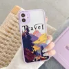 Ручная нарисованная телефона для iPhone 12 13 14 11 Pro Max XS XS 7 8 Plus SE2 SE2 Screery Hard Shock -Rase Back Cover