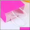 Packing Paper Shop Bags Kraft Paper Mtifunction Soft Color With Handles Festival Gift Packaging Bag 21X15X8Cm Drop Delivery 2022 Off Dhwjc