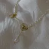 Choker 2022 Modeketting ketting voor vrouwen meisjes elegante zoetwater parel hangende sieraden geschenken hartvorm hanger