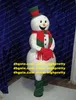 Adorável branca Yeti Snowman Snow Man Mascot Traje com corpo gordo e gordinho, riso de riso, mascotte adulto no.195