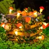 Строки 5/10 м грибные гирлянды Fairy Light Light Artificial Green Leaf Stress Медная проволочная лоза для рождественской вечеринки декор