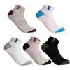 Men's Socks 4 Pairs High Quality Men Ankle Breathable Cotton Sports White Mesh Cycling Compression Short Black 5 Colors EU 39-43