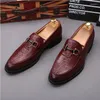 Chaussures habill￩es Men de style cuir Luxury Mandons faits ￠ la main Slip on italien Designer masculin chaussure Fashion Fashion Party Wedding 38-44